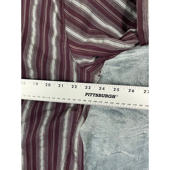 men's guess maroon and gray striped long sleeve XL EUC - Picture 8 of 10